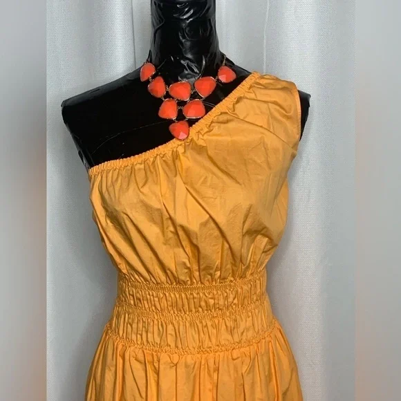 A.N.A Orange Cold Shoulder dress - Picture 3 of 11